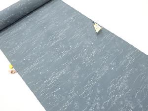 アンティーク　露芝に桜模様　羽尺反物